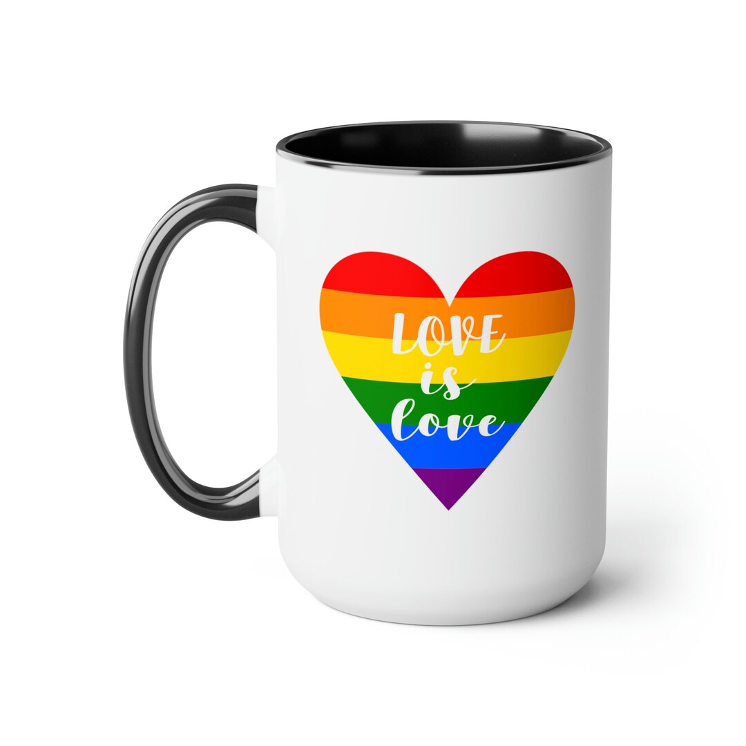 Love is Love Coffee Mug, Pride Mug, Love Wins, Rainbow Pride, LGBTQ Mug ...