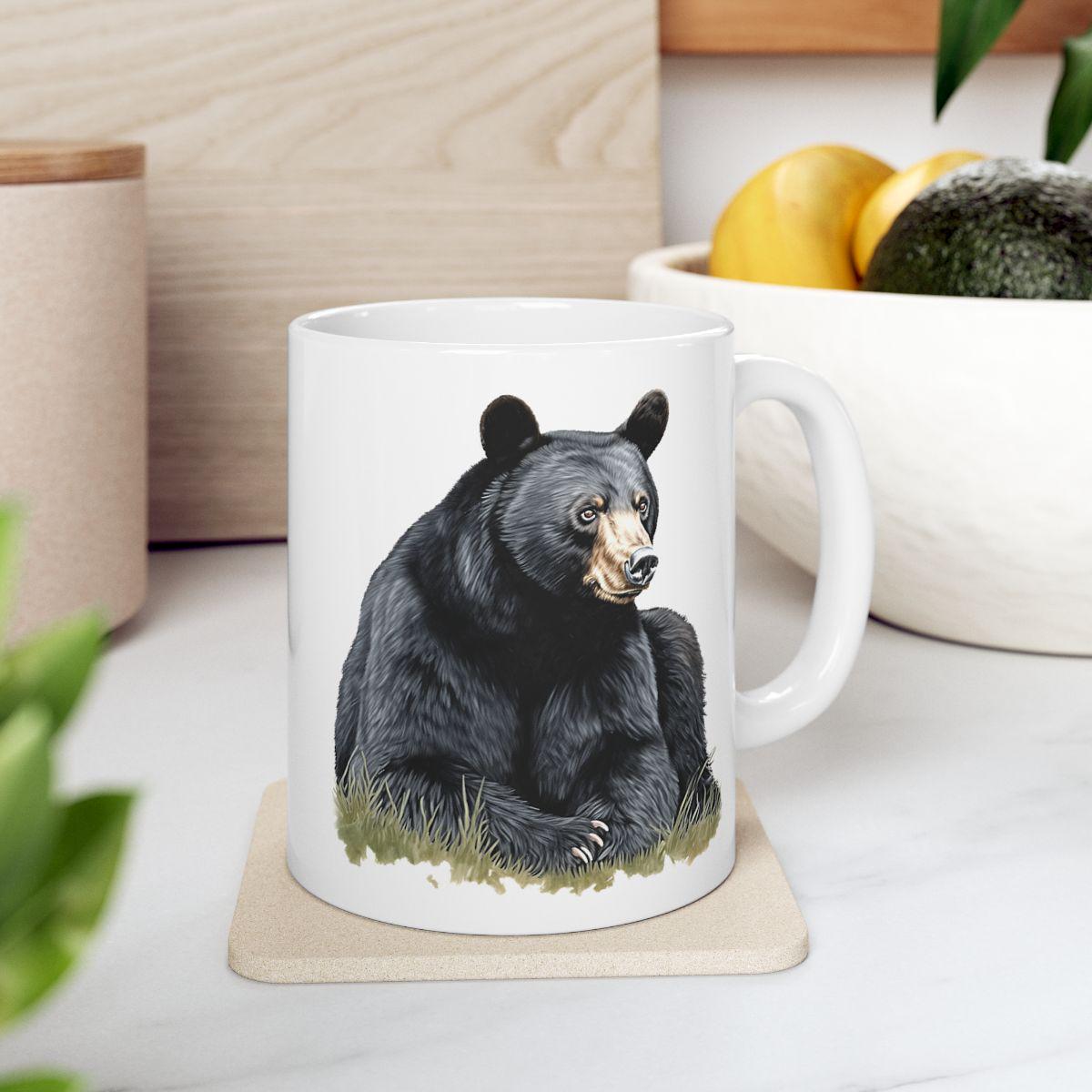 Personalized Bear In Raincoat Mug - Custom Name Ceramic Coffee Cup With Fireflies Design, 11oz Or 15oz