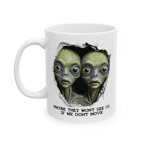 Funny Trapped Aliens Breaking Out Of  A Coffee Mug - Unique Extraterrestrial Coffee Cup, Alien Space Creature Tea Mug, Sci-Fi Lover Gift