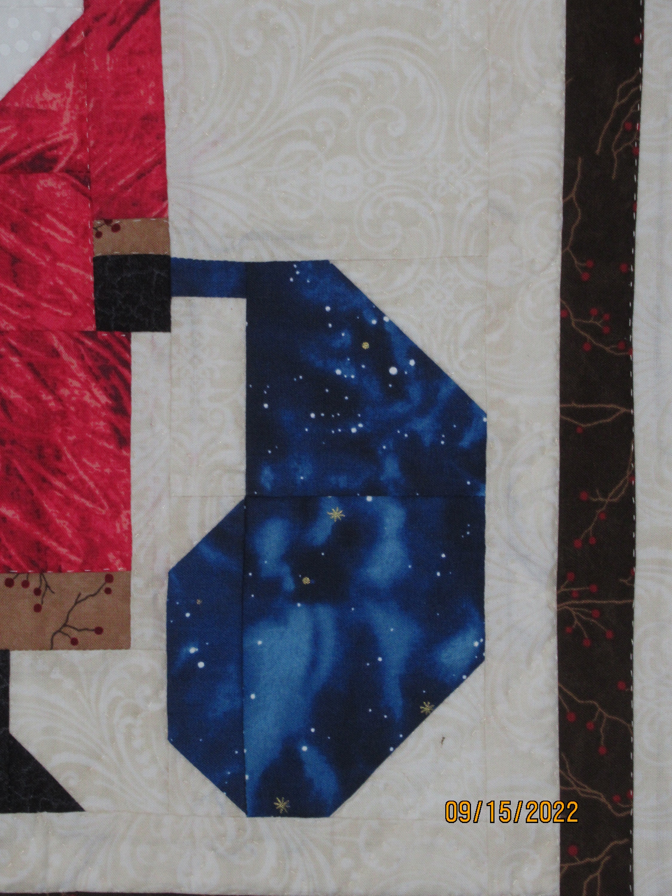 Handmade Quilted Christmas Wall Hanging santa and His Pack Etsy