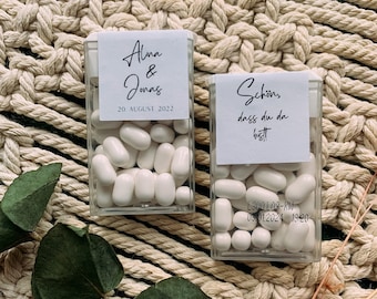 Personalized Tic Tac party favors with labels | Personalized name cards and stickers | Wedding, Communion, Confirmation, Birthday