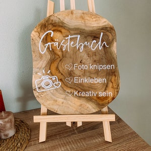 Information sign for your guest book I wooden sign declaration for your guests I wedding personalized