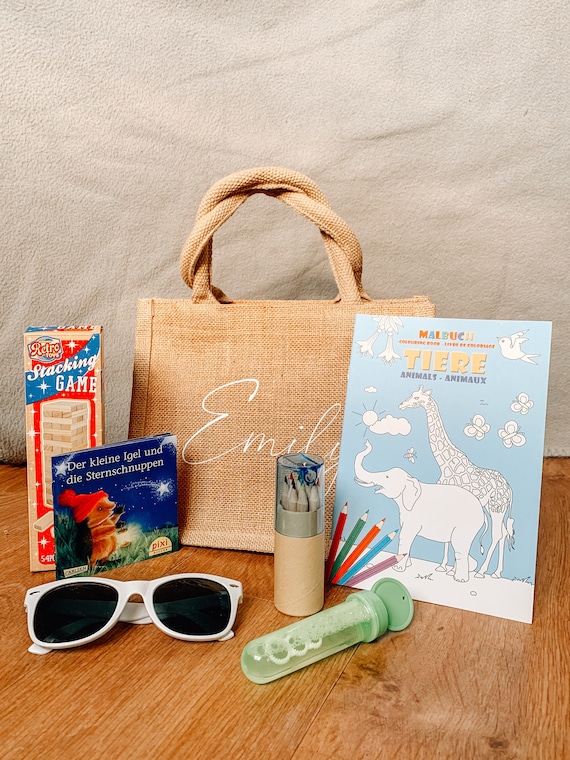 Kinderbeschäftigung Hochzeit – Spieleset für Kinder – personalisiertes Gastgeschenk