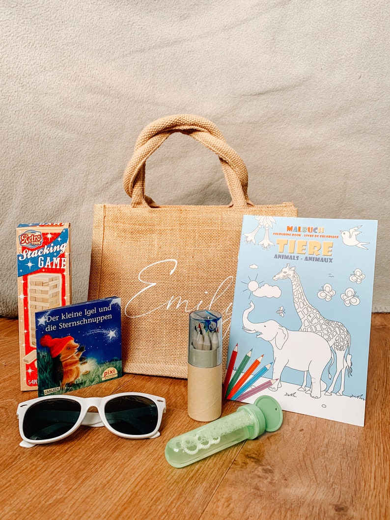 Kinderbeschäftigung Hochzeit – Spieleset für Kinder – personalisiertes Gastgeschenk imagem 1