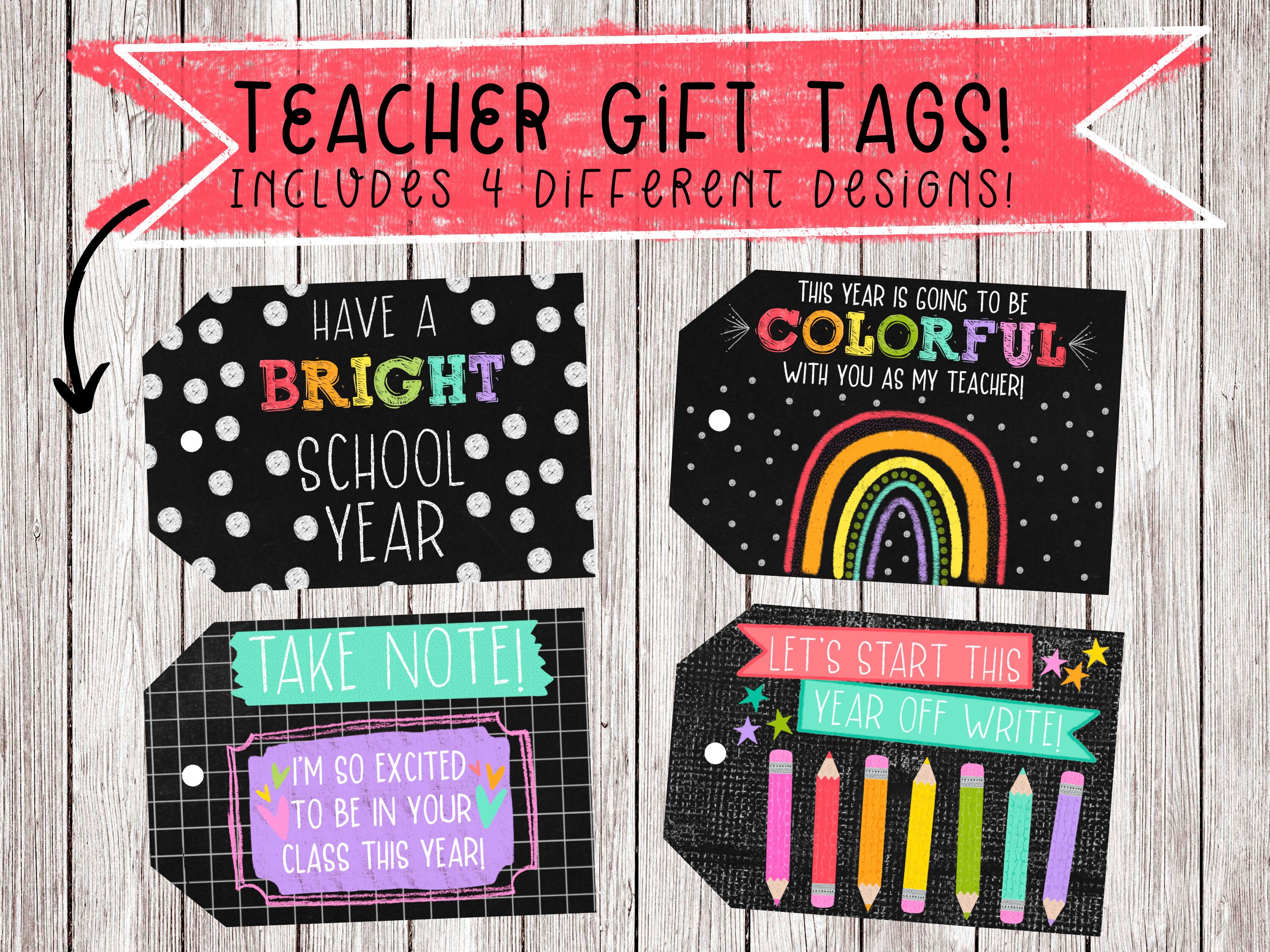Teacher Gift Tag / Back to School Teacher Gift / Back to - Etsy