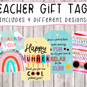 Teacher Gift Tag / End of School Gift Tag / Teacher Appreciation Gift Tag / Teacher Gift