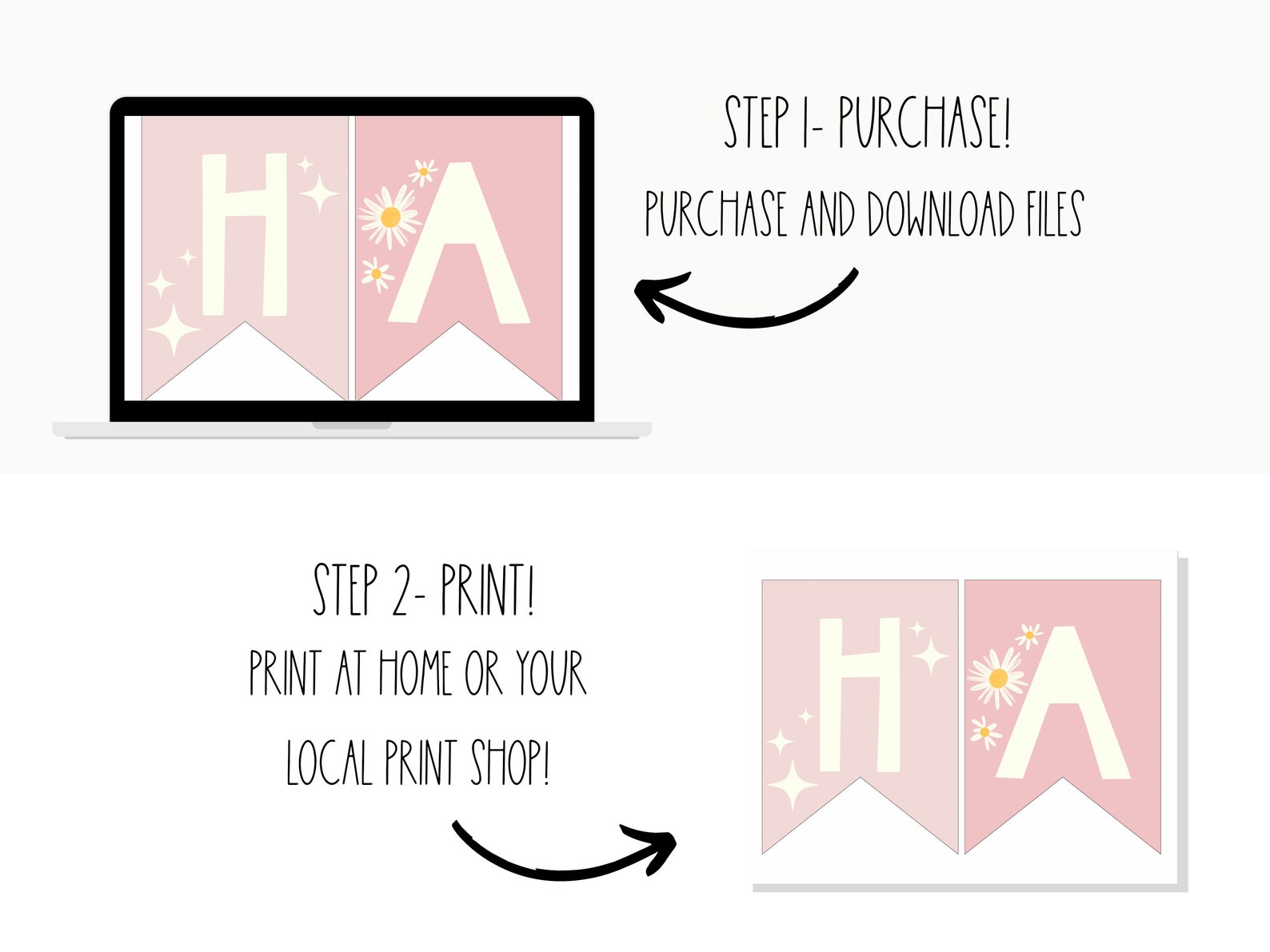 Printable Happy Mothers Day Banner Instant Download Happy - Etsy