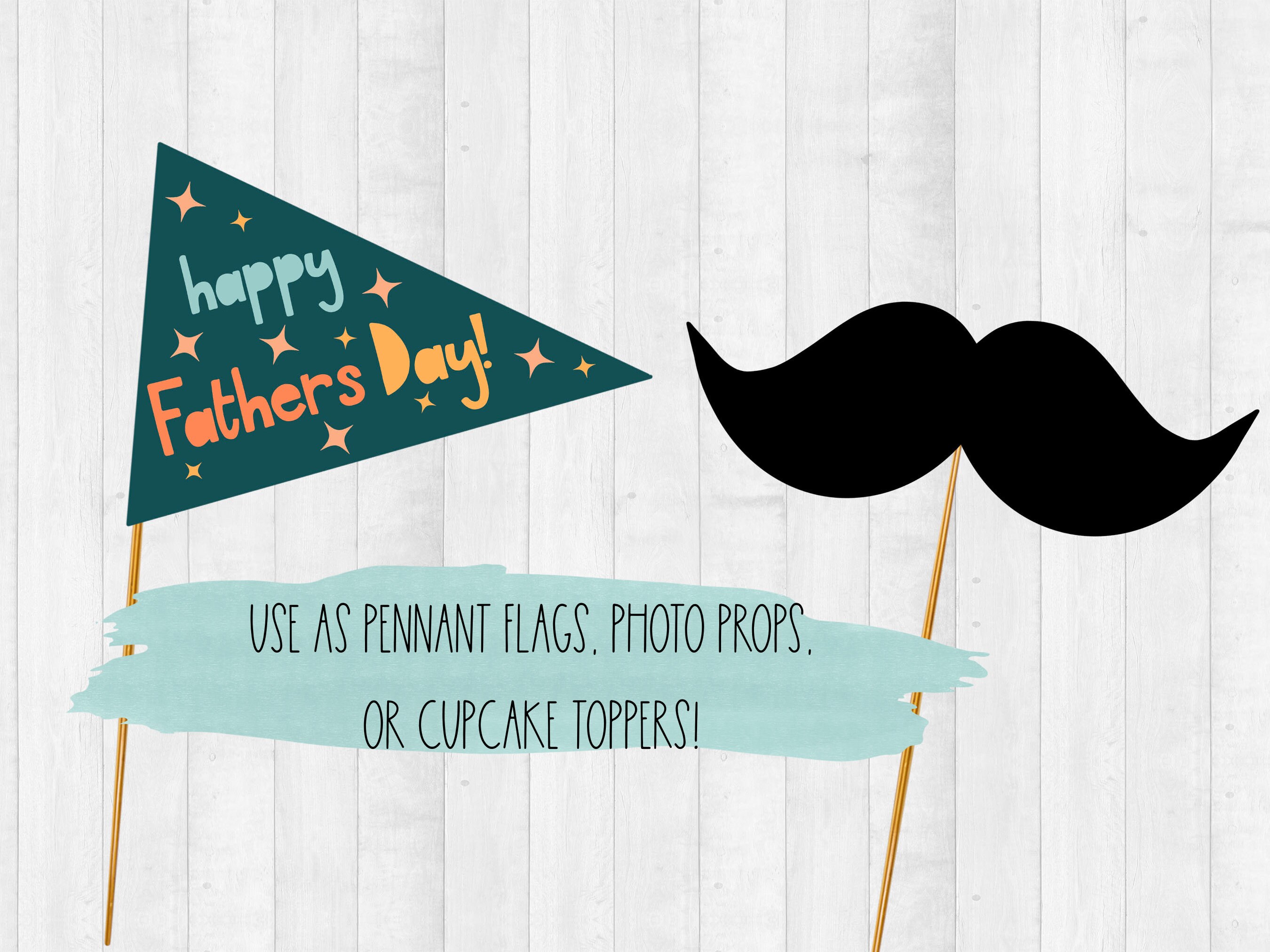 Printable Fathers Day Pennant Flag / Fathers Day Flag / Fathers Day