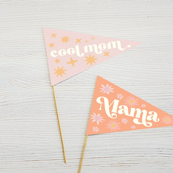 Mothers Day Printable | Mothers Day Pennant Flags | Pennant Flag | Mothers Day Decor