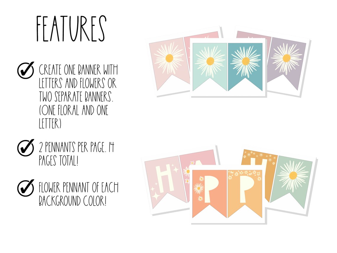 Printable Happy Mothers Day Banner Instant Download Happy - Etsy