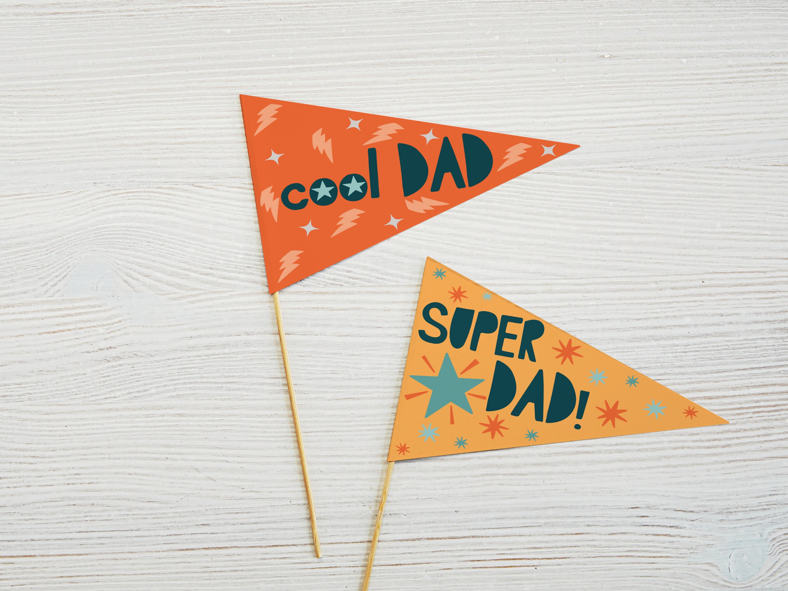 Printable Fathers Day Pennant Flag / Fathers Day Flag / Fathers Day