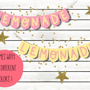 Printable Lemonade Stand Banner, Lemon Party Printable, Kids Summer Activity, DIY Lemonade Stand ...