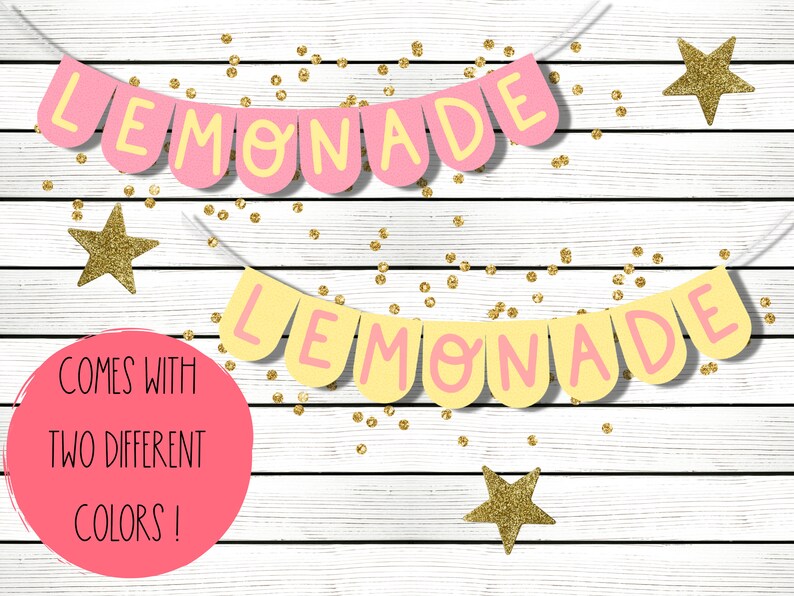 Printable Lemonade Stand Banner, Lemon Party Printable, Kids Summer Activity, DIY Lemonade Stand ...