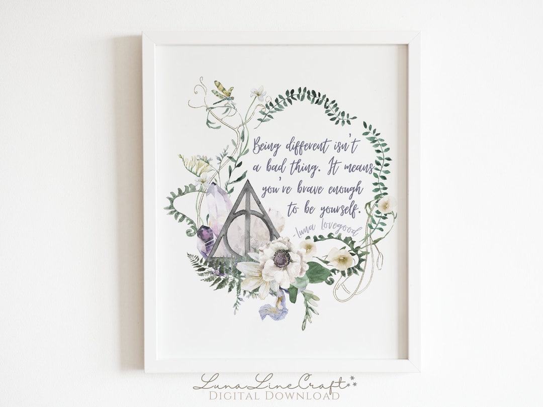 HP Luna Inspirational Quote | Floral Pastel Watercolor Printable Wall ...