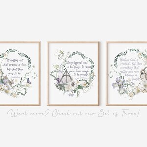 HP Inspirational Quote | Floral Pastel Watercolor Printable Wall Art ...