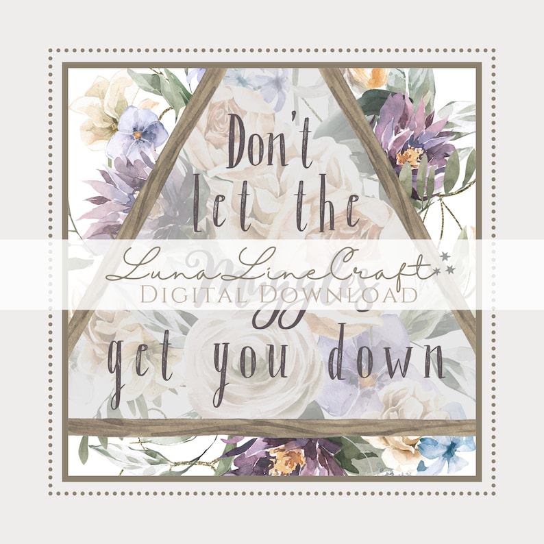 HP Inspirational Quote | Cottagecore Floral Watercolor Printable Wall ...