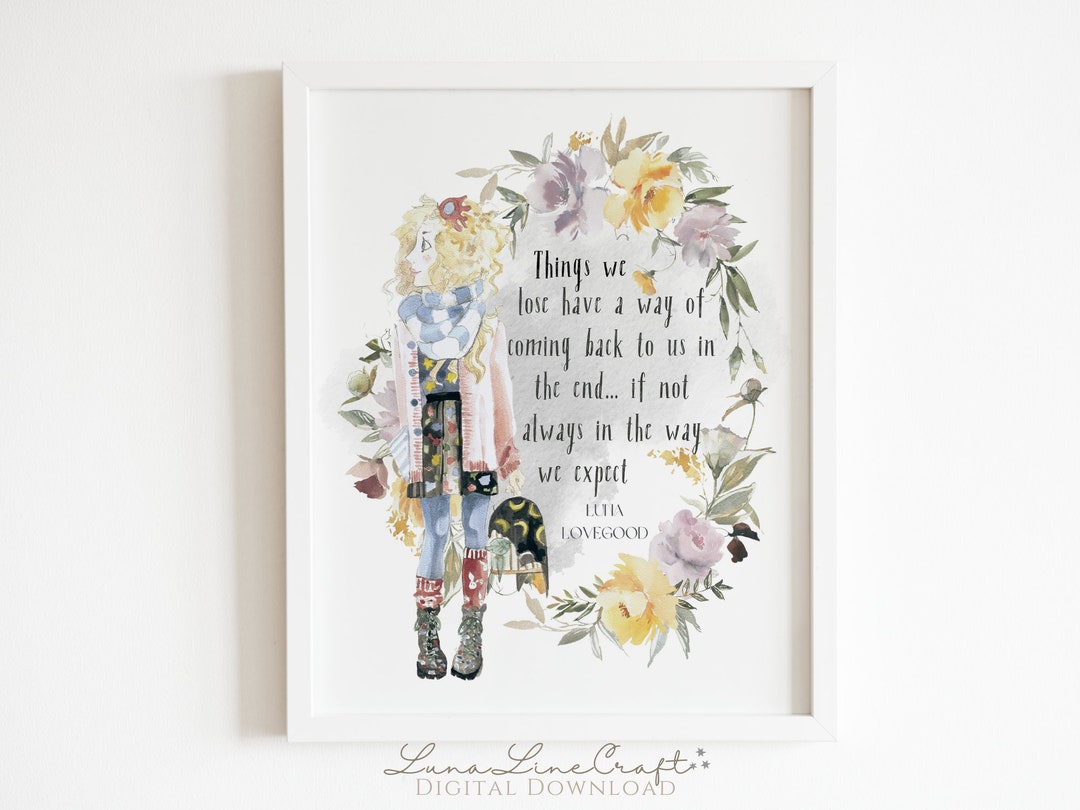 HP Luna Inspirational Quote | Floral Pastel Watercolor Printable Wall ...