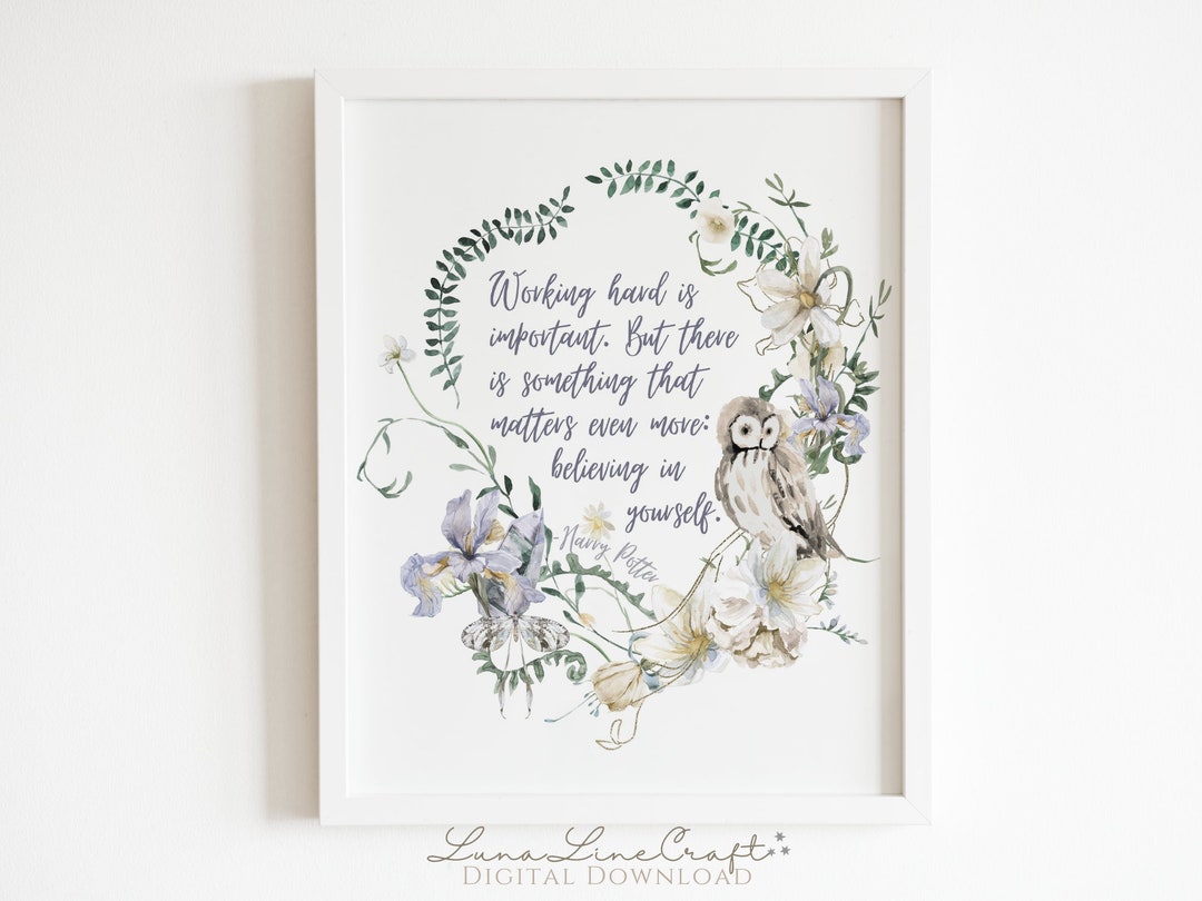 HP Believing in Yourself Quote | Floral Pastel Watercolor Printable ...