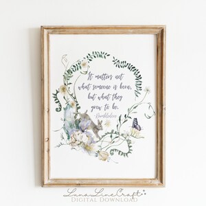 HP Inspirational Quote | Floral Pastel Watercolor Printable Wall Art ...
