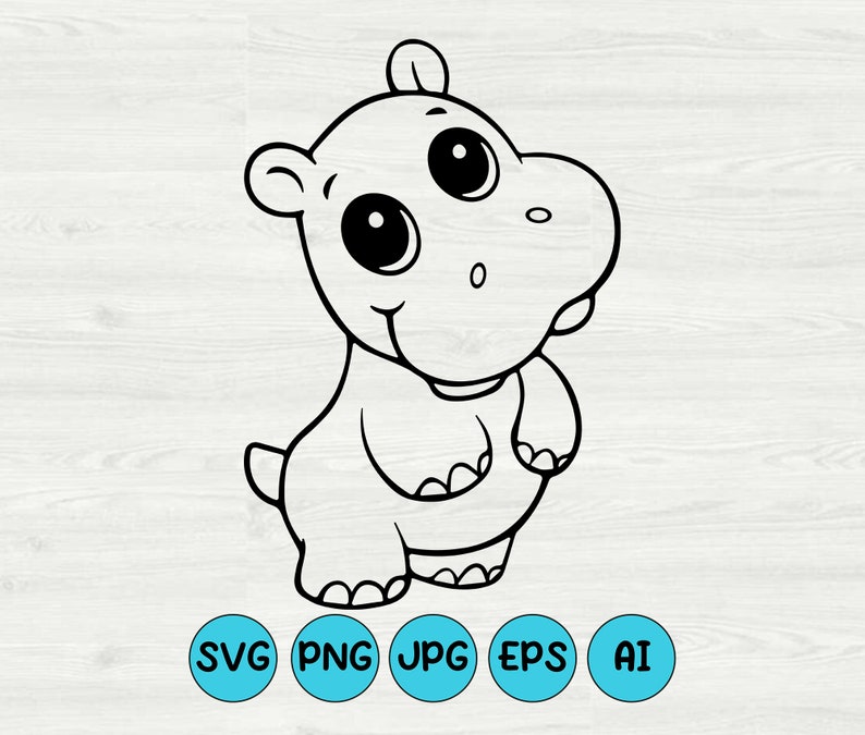 Baby Hippo Svg Hippo Svg Sweet Hippo Svg Hippopotamus - Etsy UK