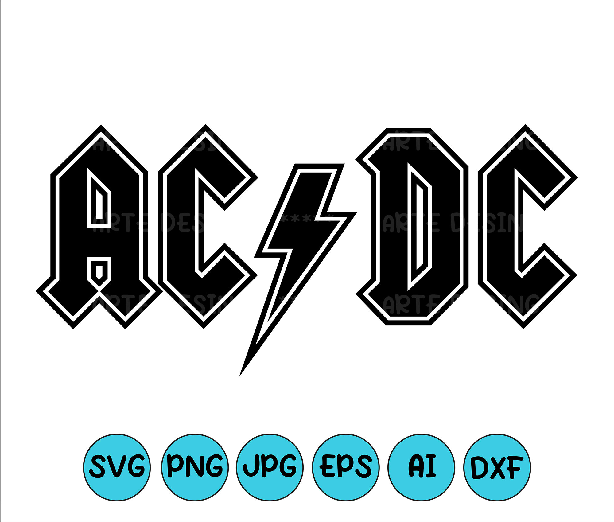 ACDC Band Logo Svg Png Eps Silhouette Cuttable File - Etsy