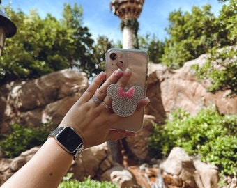 Rhinestone Miss Mouse Phone Grip/Badge Reel