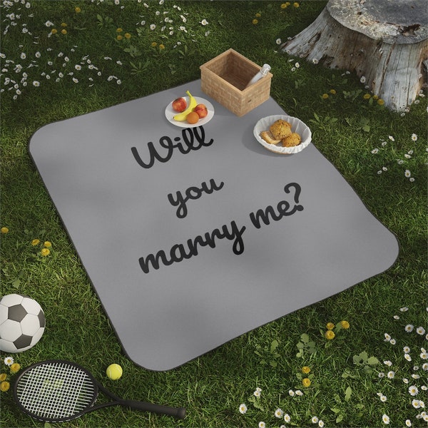 Wedding Proposal Picnic Blanket Etsy