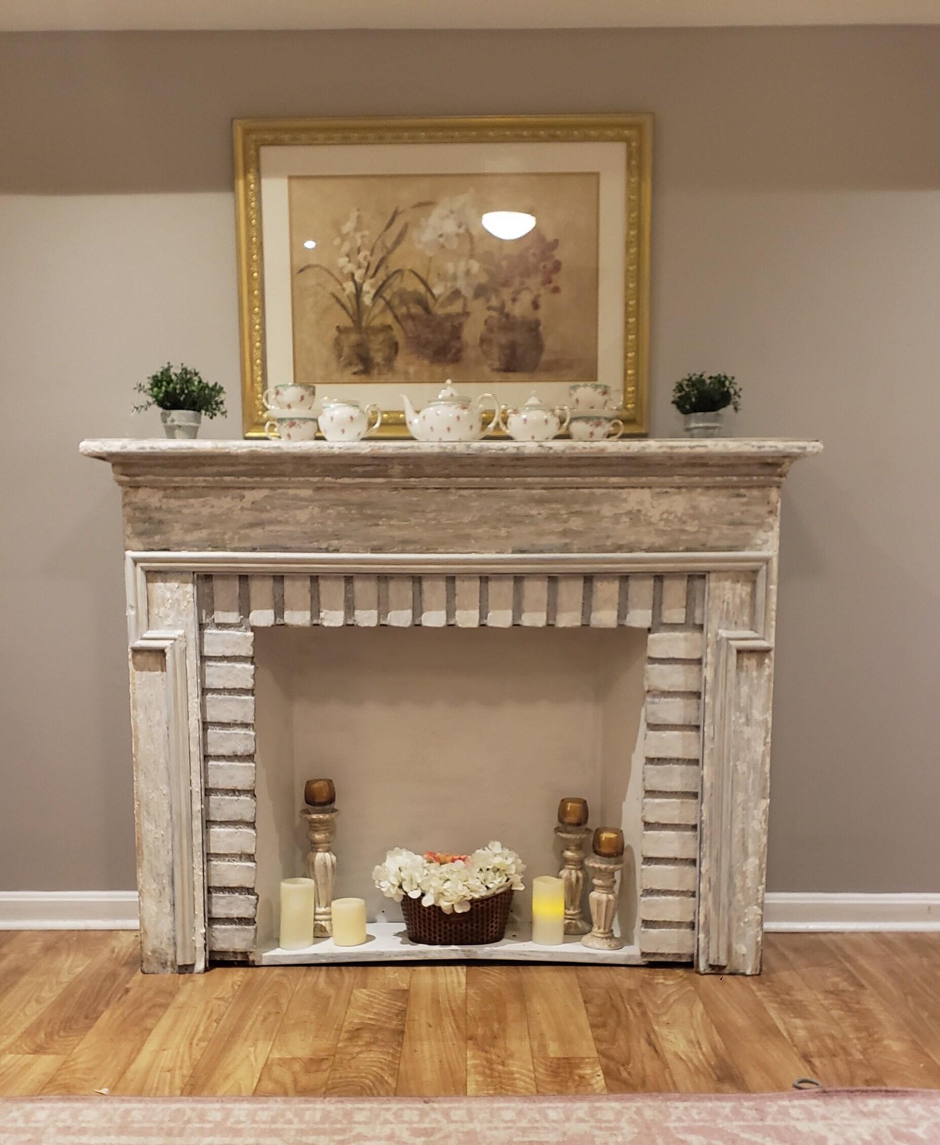 Wood Faux Fireplace - Etsy Singapore