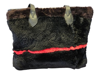 Sheepskin daybag handmade with a variety of shearling