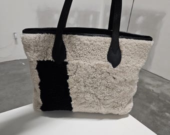 Sheepskin Daybag handmade with a variety of shearling