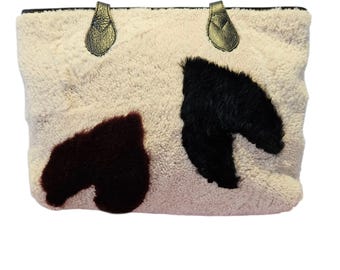Sheepskin Daybag handmade with a variety of shearling