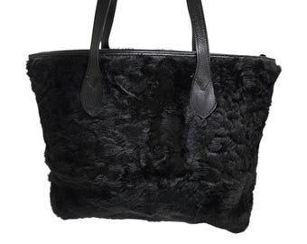 Sheepskin Daybag handmade with a variety of shearling