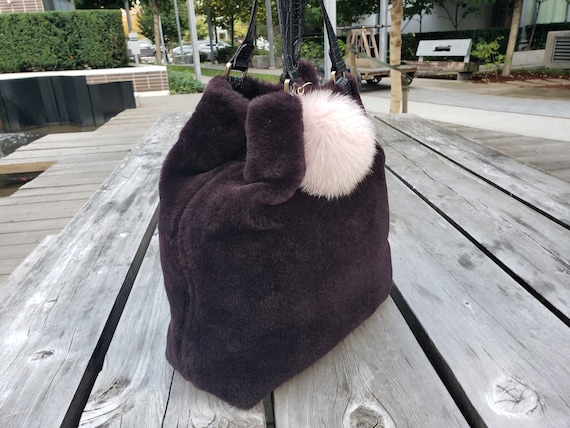 Reversible Merino Sheepskin Tote Bag: Two Distinctive Styles - Etsy