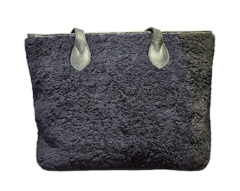 Sheepskin daybag handmade with a variety of shearling