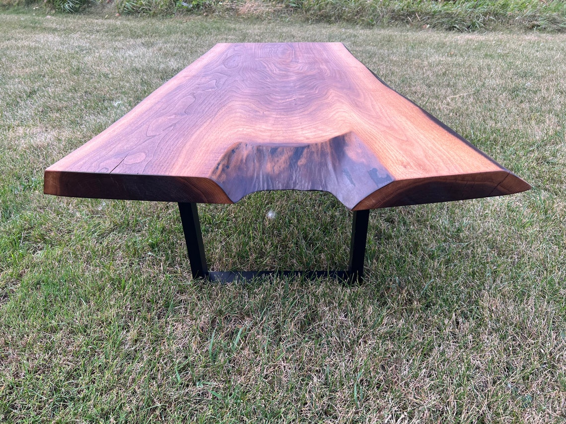LIVE EDGE Coffee/dining Table UNIQUE Handmade Crotch Piece Etsy