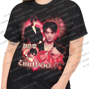 CHA EUN WOO Merch Kpop graphicT Shirt Music Fans Short Sleeve