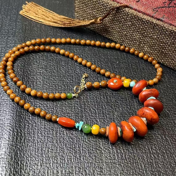 Amazing! Certified Natural Red Agate Beaded Necklace, High Grade 12mm Carnelian Necklace, Untreated Undyed Handmade BoHo Necklace, 20+2"