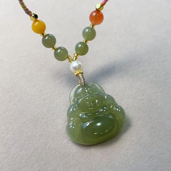 Natural Jade Buddha Pendent, Natural Jade Necklace, Lucky Buddha, High Grade Natural Jade Pendent, Gift For Everyone