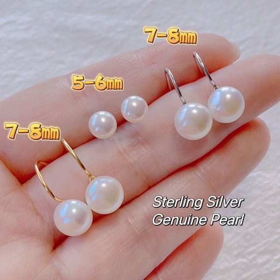 Pearl Earrings Gift Set, Minimalist Pearl Jewelry, Handmade Pearl Earrings, Personalized Gifts, Tiny Pearl Stud Earrings