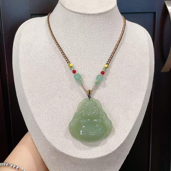 Certified Natural Jade Buddha Pendent, Luxury Natural Large Jade Buddha, Lucky Buddha, High Grade Jade Pendent, Gift For Everyone