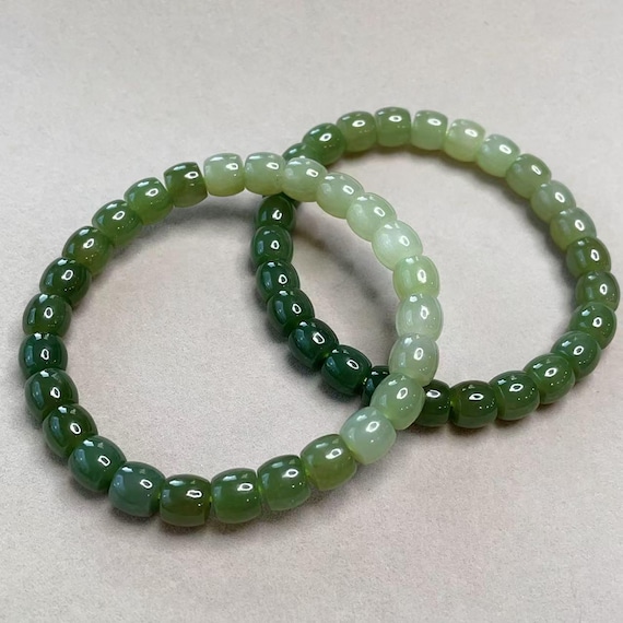 Certified Natural Green Jade Bracelet, Gradient Green Jade Bracelet, Lake Water Green Jade, Jade Bracelet , Natural Jade Bracelet,碧玉,晴水