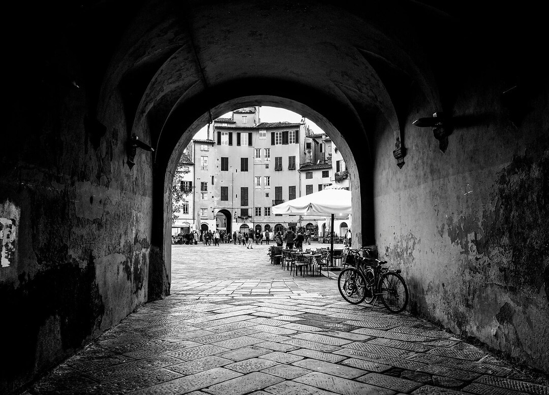 Lucca Piazza Anfiteatro Fine Art Print of Piazza Anfiteatro in Lucca, Italy, Printed on High