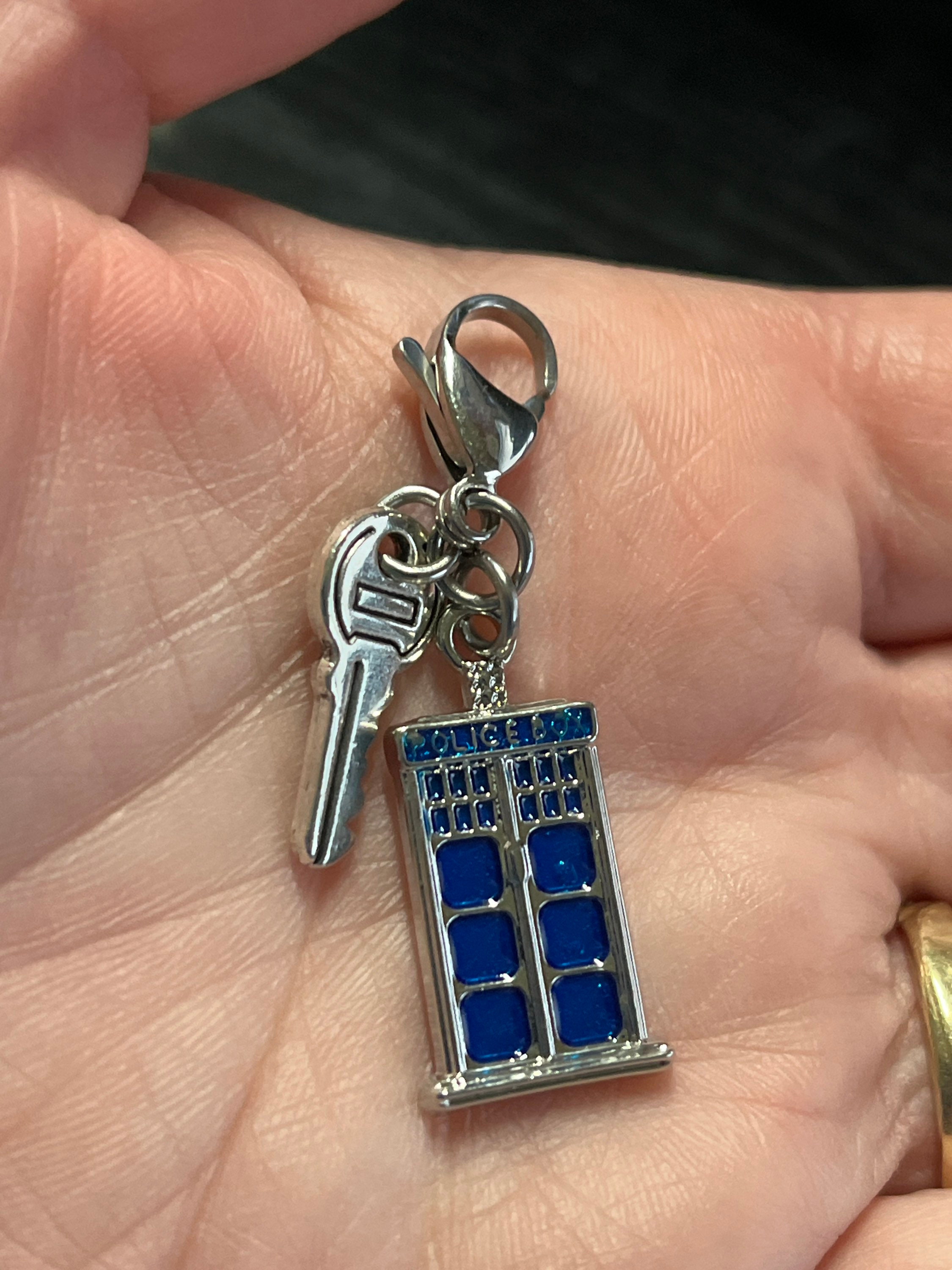 Doctor Who Inspired TARDIS and TARDIS Key Zipper Charm With Stainless ...