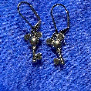 Mickey Mouse Inspired Image Key 3-D Earrings