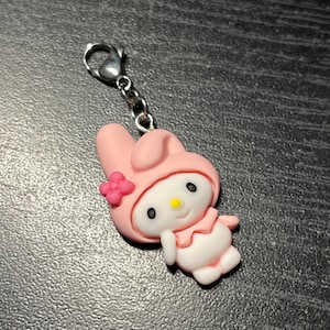 My Melody inspired Zipper charm with stainless steel clasp