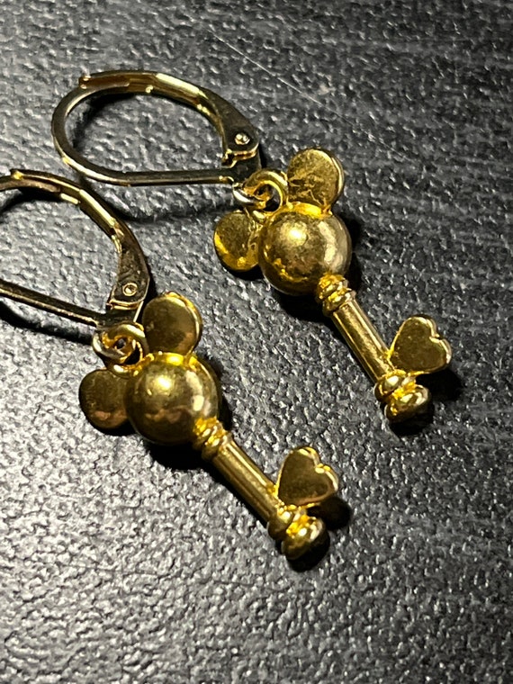 Boucles D'oreilles Mickey Mouse - Fermoir à Clip Doré - Occasion