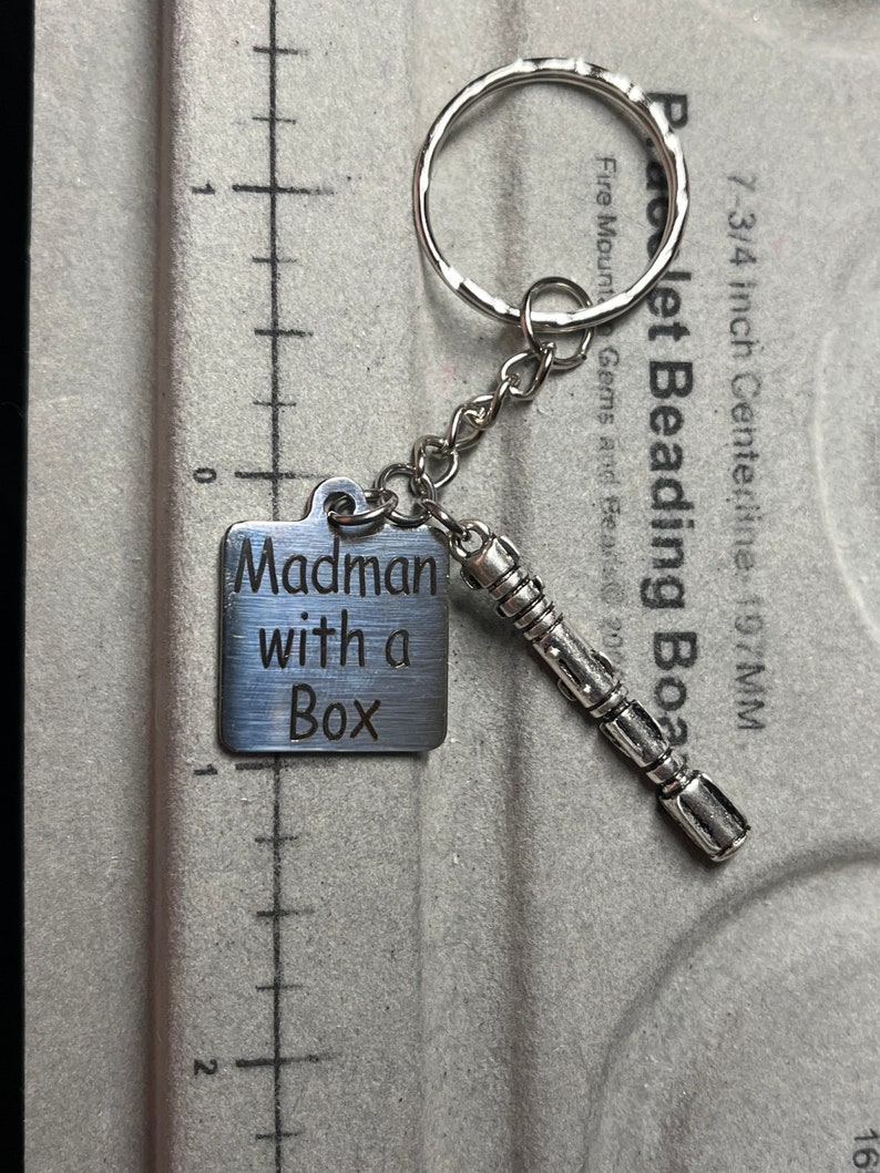 Doctor Who Inspired Stainless Steel Madman With a Box and 3-D Sonic ...