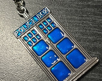 Doctor Who Inspired Large 2” TARDIS with Keychain