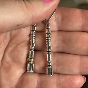 Doctor Who Inspired Sonic Screwdriver Earrings Stainless Steel Lever Backs - Design 2