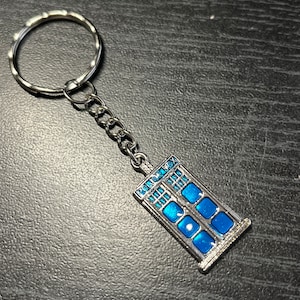 Doctor Who Inspired Medium 1.25” TARDIS 3” Keychain